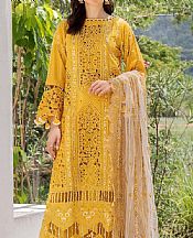 Adans Libas Mustard Lawn Suit- Pakistani Designer Lawn Suits