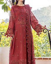 Adans Libas Auburn Red Lawn Suit- Pakistani Designer Lawn Suits