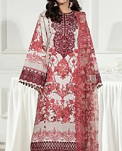 Adans Libas Off White/Light Coral Slub Suit- Pakistani Winter Clothing