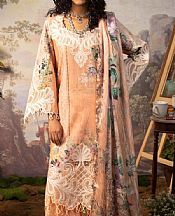 Adans Libas Light Salmon Lawn Suit- Pakistani Designer Lawn Suits
