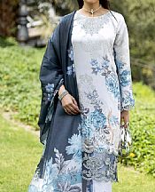 Adans Libas Sky Blue Silk Suit- Pakistani Chiffon Dress