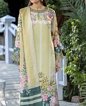 Adans Libas Pistachio Silk Suit- Pakistani Designer Chiffon Suit
