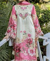 Adans Libas Grey/Pink Silk Suit- Pakistani Chiffon Dress