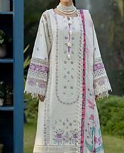 Adans Libas Light Grey Lawn Suit- Pakistani Designer Lawn Suits