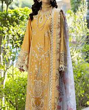 Adans Libas Mustard Lawn Suit- Pakistani Lawn Dress
