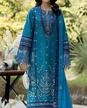 Adans Libas Teal Blue Lawn Suit- Pakistani Lawn Dress