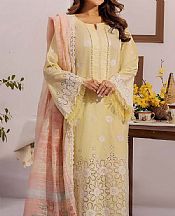 Adans Libas Pale Yellow Lawn Suit- Pakistani Lawn Dress