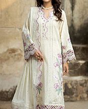 Adans Libas Off-white Lawn Suit- Pakistani Designer Lawn Suits