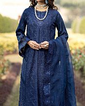 Adans Libas Dark Blue Lawn Suit- Pakistani Lawn Dress
