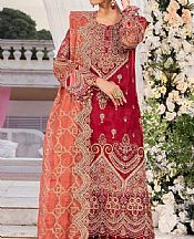 Adans Libas Cardinal Organza Suit- Pakistani Chiffon Dress
