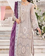 Adans Libas Grey Organza Suit- Pakistani Chiffon Dress
