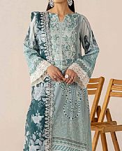 Adans Libas Cadet Blue Lawn Suit- Pakistani Lawn Dress