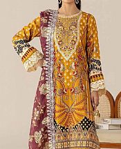 Adans Libas Mustard Lawn Suit- Pakistani Lawn Dress