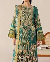 Adans Libas Emerald Green Lawn Suit- Pakistani Lawn Dress