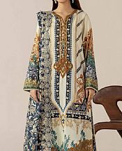 Adans Libas Off-white Lawn Suit- Pakistani Designer Lawn Suits