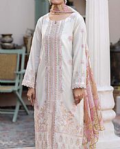 Adans Libas Off-white Lawn Suit- Pakistani Designer Lawn Suits