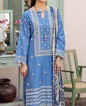 Adans Libas Denim Blue Lawn Suit- Pakistani Lawn Dress
