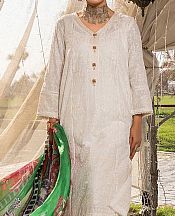 Afifa Iftikhar Off-white Lawn Suit- Pakistani Lawn Dress