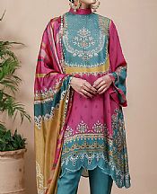 Afifa Iftikhar Magenta Grip Suit- Pakistani Designer Chiffon Suit