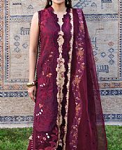 Afrozeh Plum Lawn Suit- Pakistani Designer Lawn Suits
