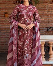Afrozeh Auburn Red Lawn Suit- Pakistani Lawn Dress