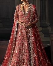 Afrozeh Coral Net Suit- Pakistani Chiffon Dress