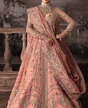 Afrozeh Tea Pink Organza Suit- Pakistani Designer Chiffon Suit