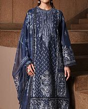Afrozeh Navy Blue Lawn Suit- Pakistani Designer Lawn Suits