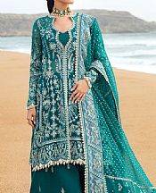 Teal Organza Suit