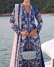Afrozeh Blue Lawn Suit- Pakistani Lawn Dress