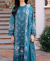 Afrozeh Teal Lawn Suit- Pakistani Lawn Dress