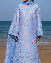 Afrozeh Carolina Blue Lawn Suit- Pakistani Lawn Dress