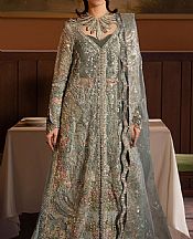 Afrozeh Sage Green Organza Suit- Pakistani Designer Chiffon Suit