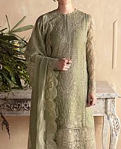 Afrozeh Pistachio Chiffon Suit- Pakistani Designer Chiffon Suit