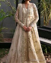 Afrozeh Cream Net Suit- Pakistani Designer Chiffon Suit