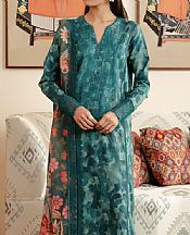 Afrozeh Teal Lawn Suit- Pakistani Designer Lawn Suits