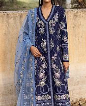 Afrozeh Navy Blue Lawn Suit- Pakistani Lawn Dress