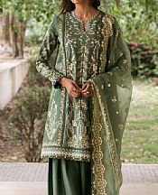 Afrozeh Green Lawn Suit- Pakistani Designer Lawn Suits