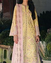 Afrozeh Lemon Lawn Suit- Pakistani Lawn Dress