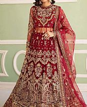 Vivid Burgundy Net Suit (2 pcs)