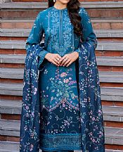 Afrozeh Teal Blue Lawn Suit- Pakistani Lawn Dress
