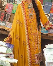Orange Linen Suit- Pakistani Winter Dress