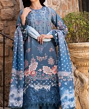 Afrozeh Cadet Blue Lawn Suit- Pakistani Lawn Dress