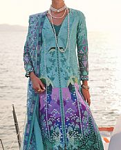 Afrozeh Light Sea Green Lawn Suit- Pakistani Designer Lawn Suits