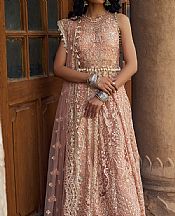Afrozeh Peach Net Suit- Pakistani Chiffon Dress