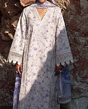 Afrozeh Off-white Lawn Suit- Pakistani Designer Lawn Suits