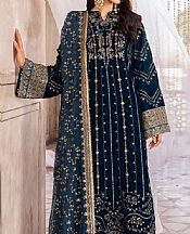 Midnight Blue Velvet Suit- Pakistani Winter Dress