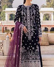 Dark Blue Velvet Suit- Pakistani Winter Dress