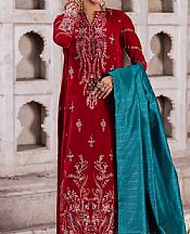 Red Velvet Suit- Pakistani Winter Dress