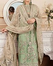 Light Green Net Suit- Pakistani Designer Chiffon Suit